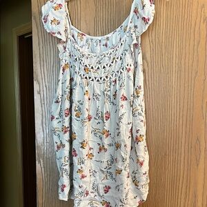 Maurices Orange Flutter Sleeve Ruffled Blouse